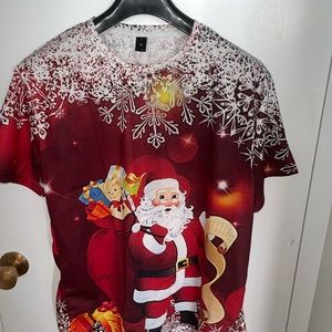 Two Christmas Shirts by LightInTheBox . Red is Med/Blue is Large NWOT. Bundled